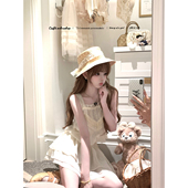 短裙简约套装 椿町少女 花苞上衣长裙 de1cy蕾丝无袖 迟伞伞26