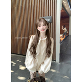 百搭南瓜短裤 雏菊信笺 迟伞伞26 兔耳领长袖 衬衫 天丝羊毛套装