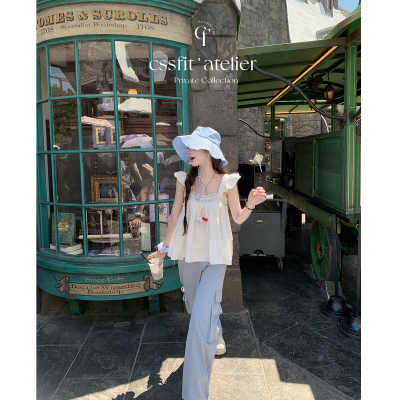 小飞袖上衣&工装裤2024年夏季