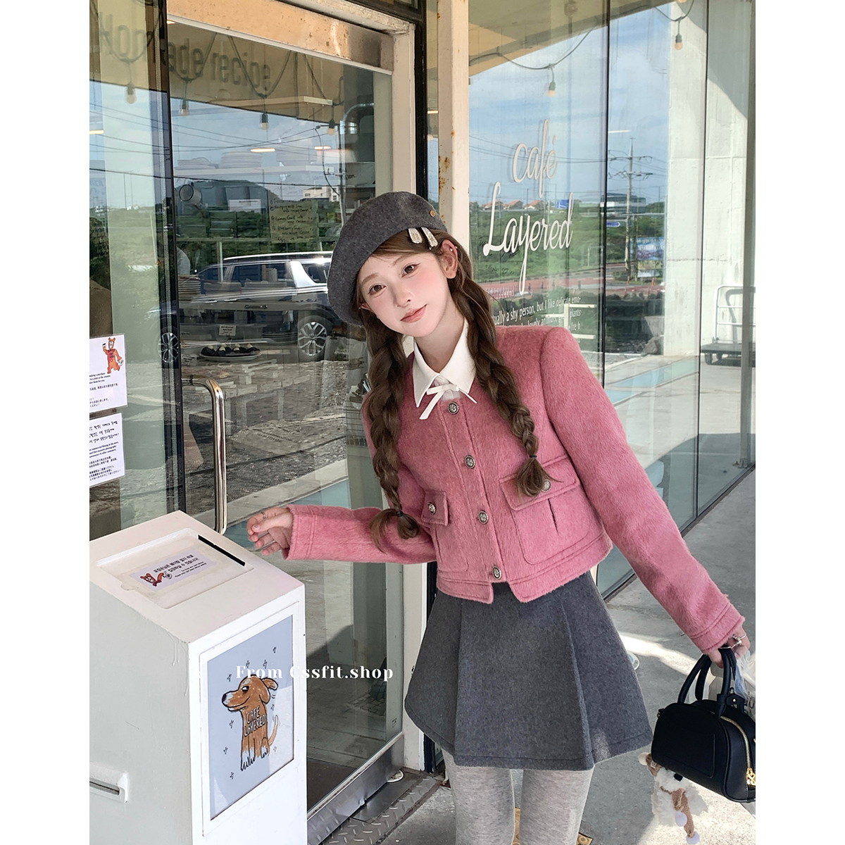 迟伞伞气质小香风外套