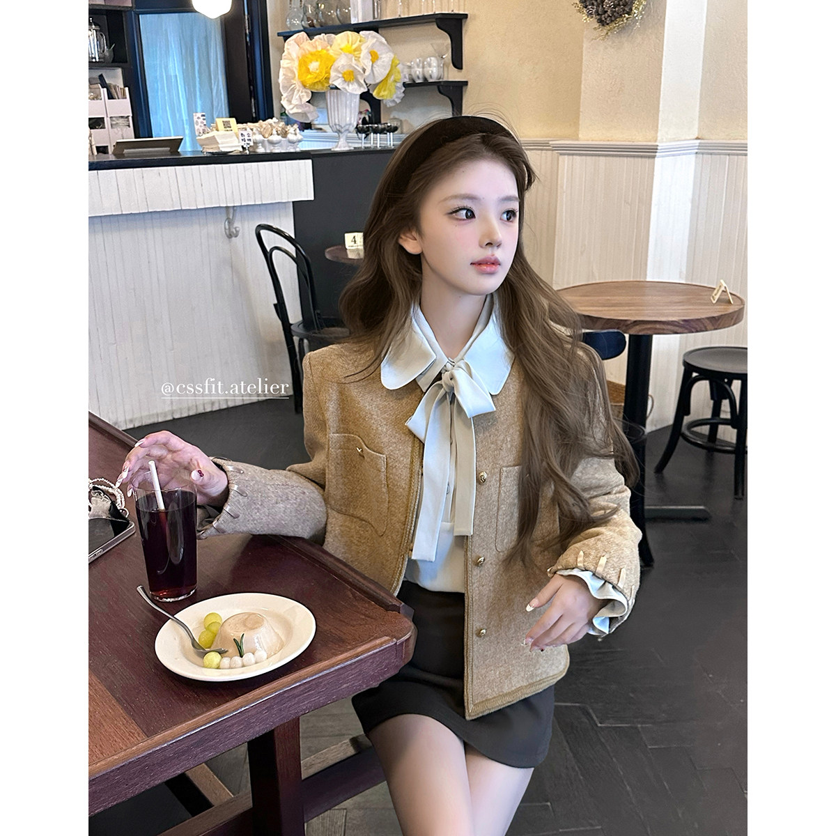 迟伞伞羊毛编织小香外套