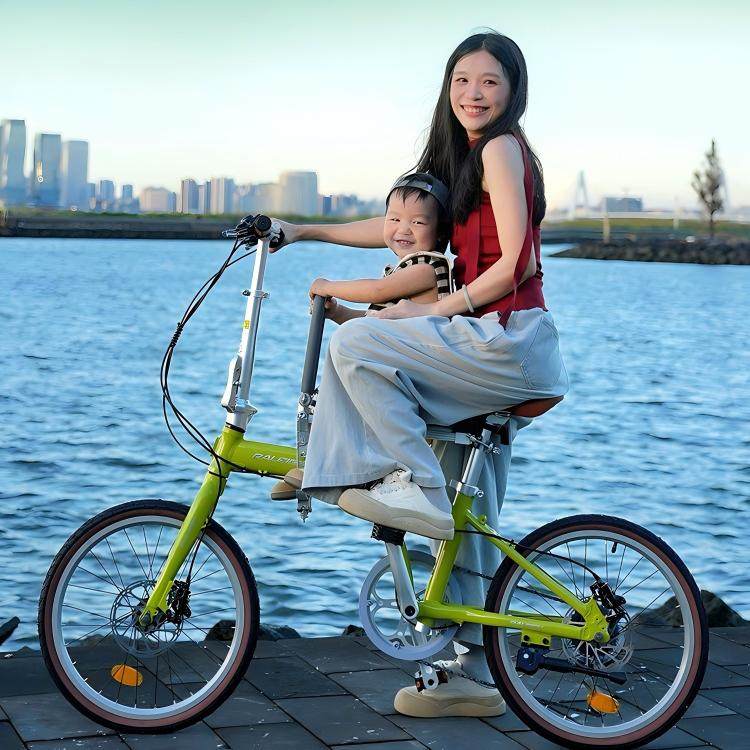 英国兰令2026年新品亲子车母子折叠自行车超轻变速便携带娃遛娃车