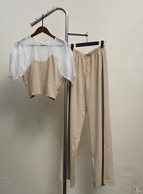 「MINER」亏本清仓  HE 和家时尚拼接港风韩版个性舒适夏季套装女