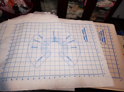 smocking定型帆布领口手工diy