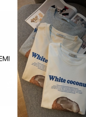 MISS RUILI定制 春季新款韩系舒适卡通字母印花时尚短袖T恤F1793