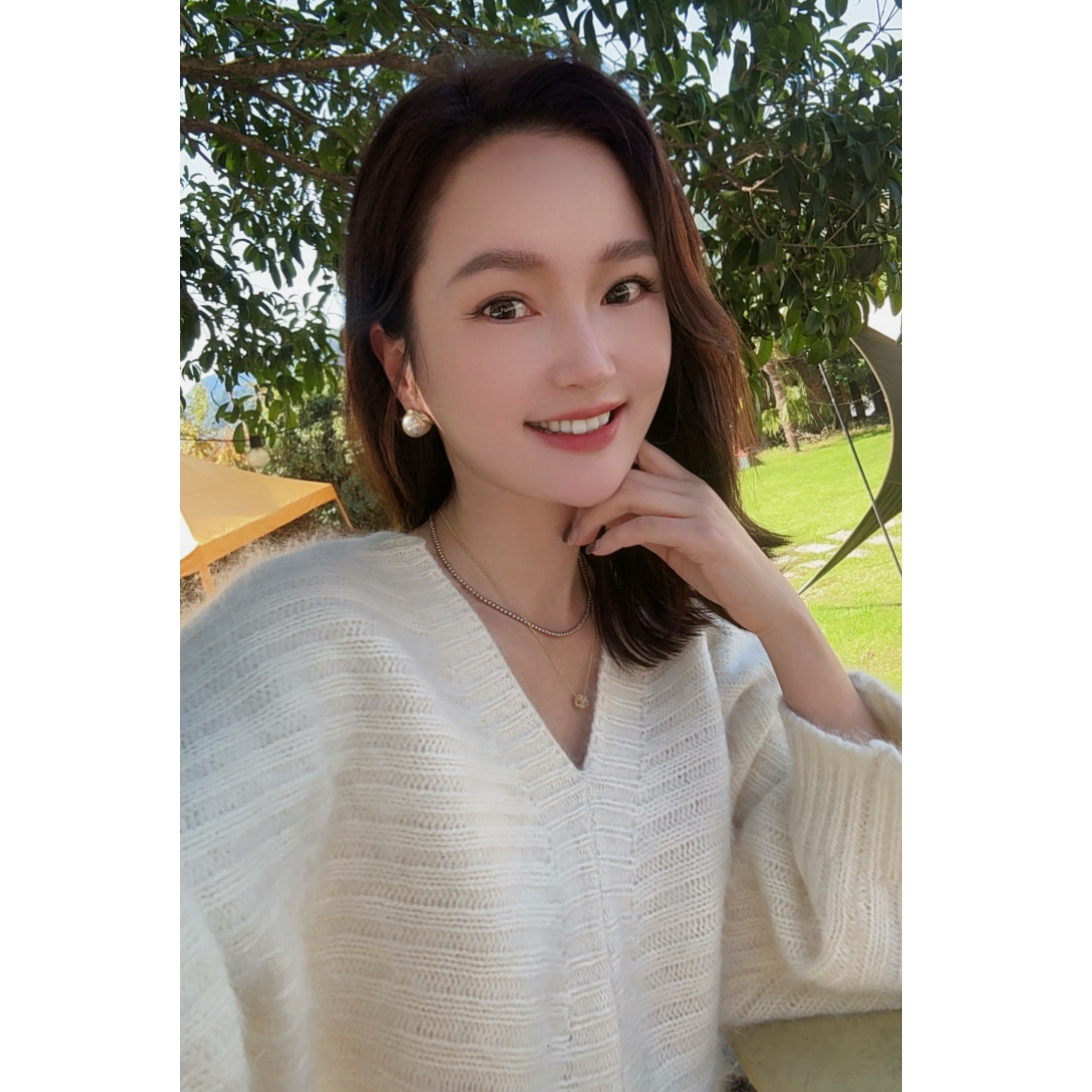 MISS RUILI定制   高货蝙蝠袖简约V领修身显瘦羊绒拉毛毛衣F2707