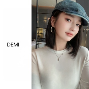 RUILI定制 打底衫 早春新款 简约纯色长袖 慵懒内搭F1630 修身 MISS