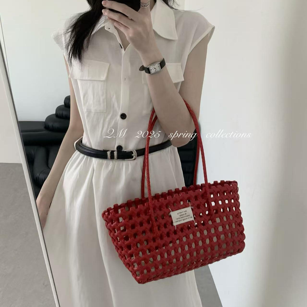 宽松显瘦无袖衬衫连衣裙