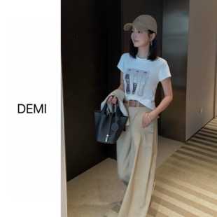 复古风可乐印刺绣花短袖 MISS T恤F1844 美式 韩版 RUILI定制 新款