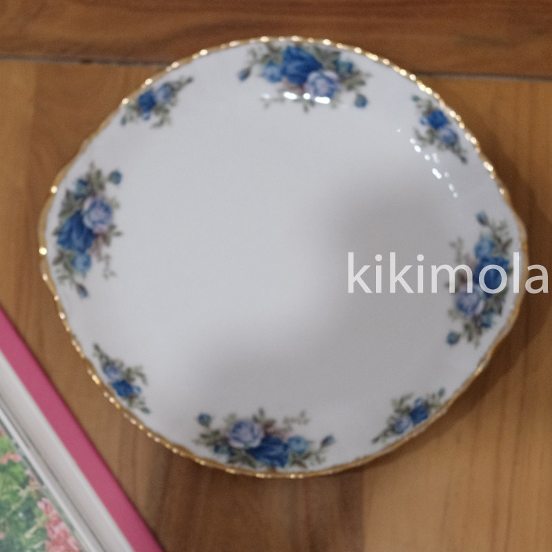 1240-4-5日本制皇家阿尔伯特陶瓷花瓶摆中古藏品日本陶瓷摆件圆盘