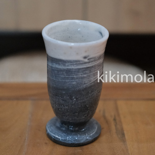 1285-2-3日本制粗陶杯子高脚杯茶杯咖啡杯