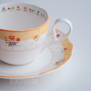 ⭐日本制中古小清新复古碎花咖啡杯则武骨瓷下午茶奶茶ins同款