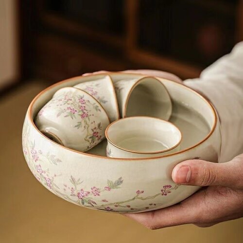 稳逸大号水洗茶具茶洗陶瓷水孟