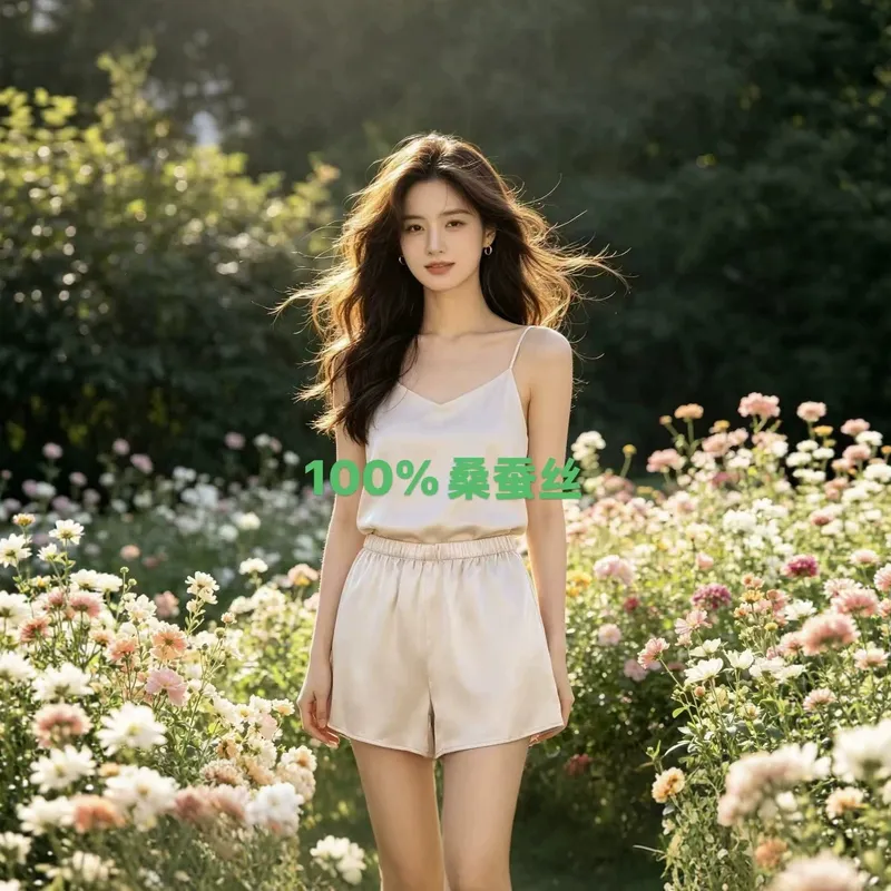 100%桑蚕丝重磅真丝女打底裤