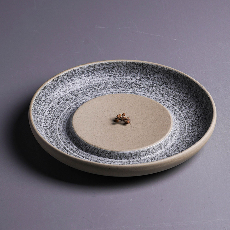 酒店意境菜餐具特色餐厅位上石纹西餐盘石板和牛烤肉盘子内圆盘碟,餐饮具,盘,淘宝优惠券,粉丝福利购,淘宝优惠卷