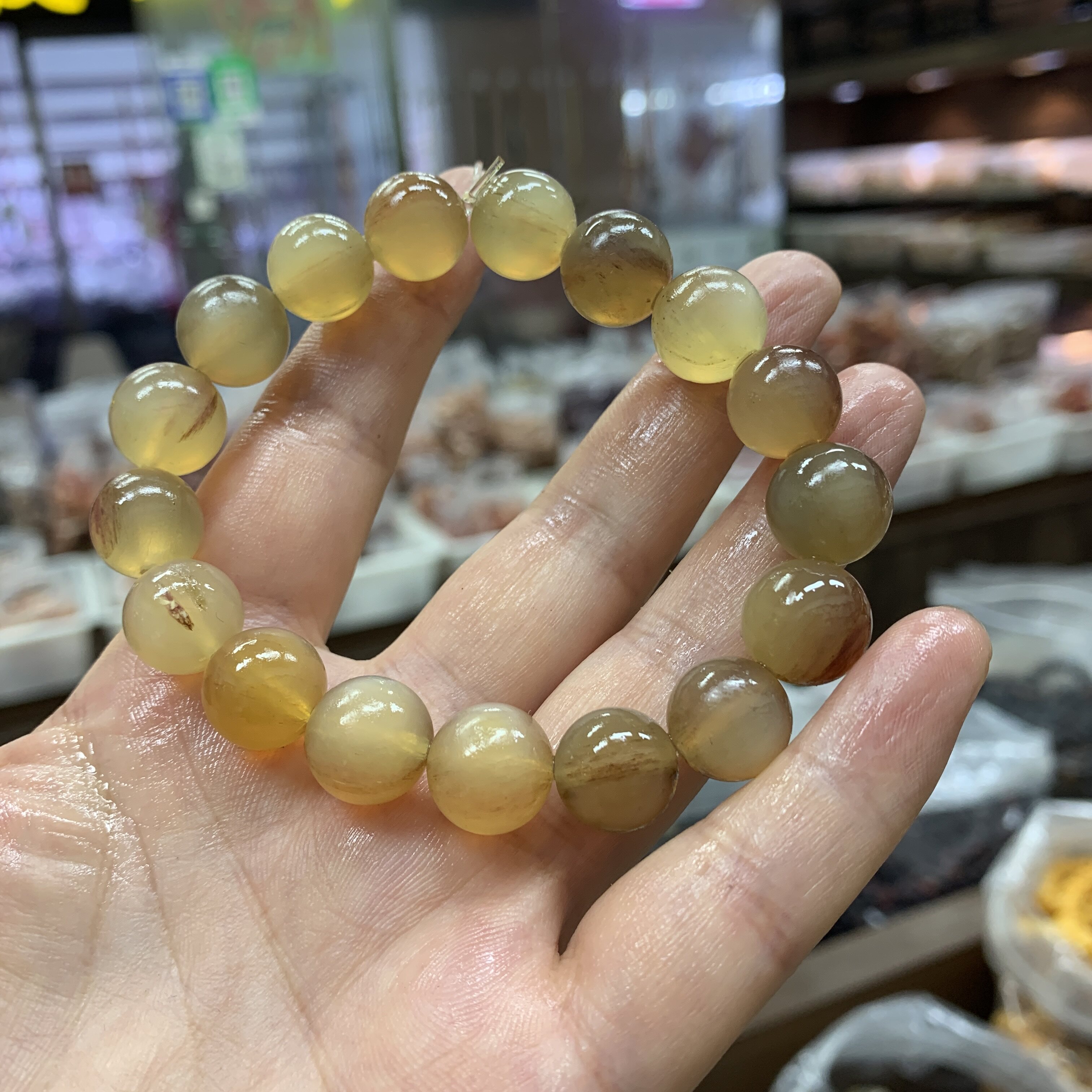 羊角圆珠单圈手链手工diy配件材料编绳项链挂件手链串珠