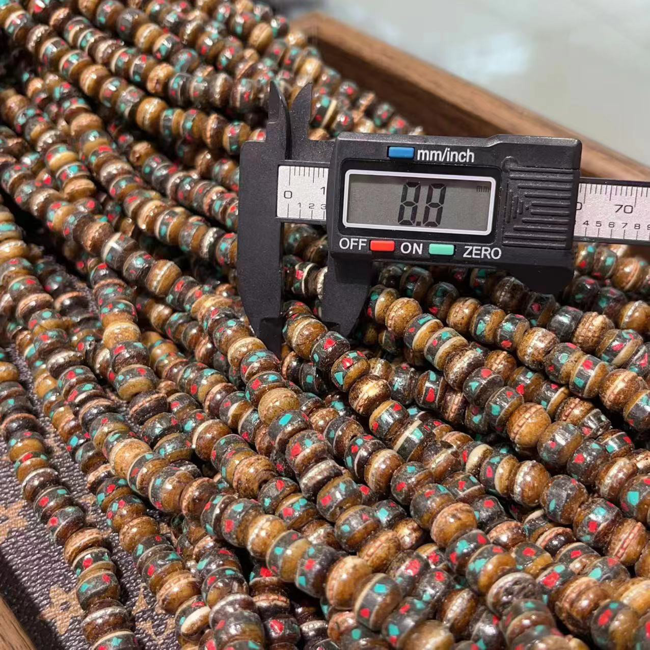 尼泊尔牛骨珠卡8.8左右，手链项链配珠
