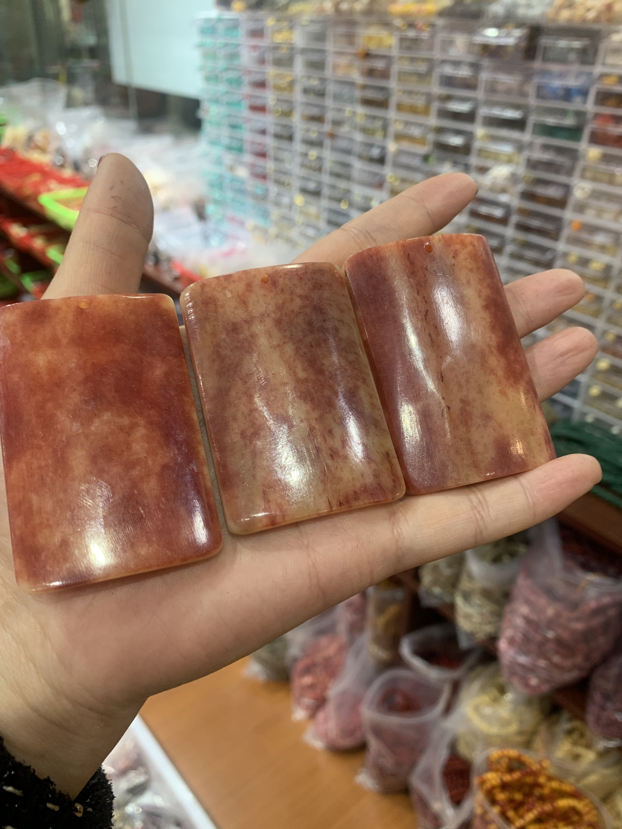 天然骆驼骨牌子吊坠蝌蚪纹带血素牌平安无事牌吊坠