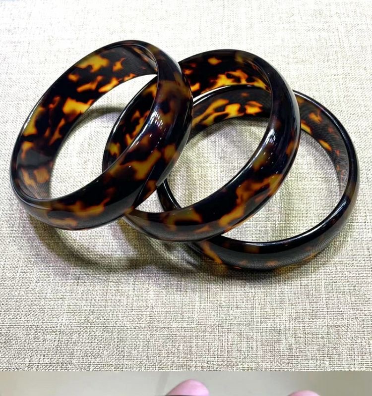 山龟壳花色轮胎手镯血文玩手把件复古工艺摆件饰品