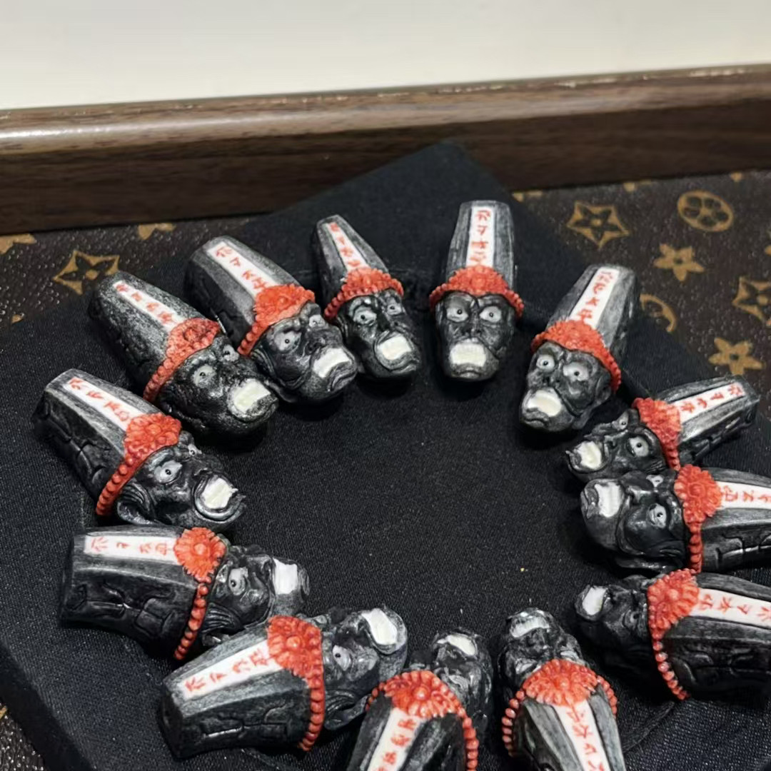 精工鹿角根付黑无常