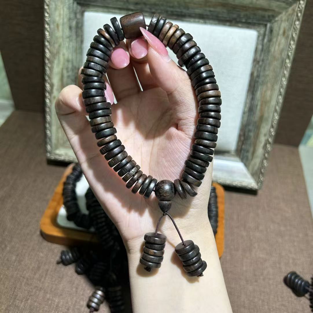 沉香木隔片手持手串珠子diy手链手工串珠手串配饰配件文玩饰品