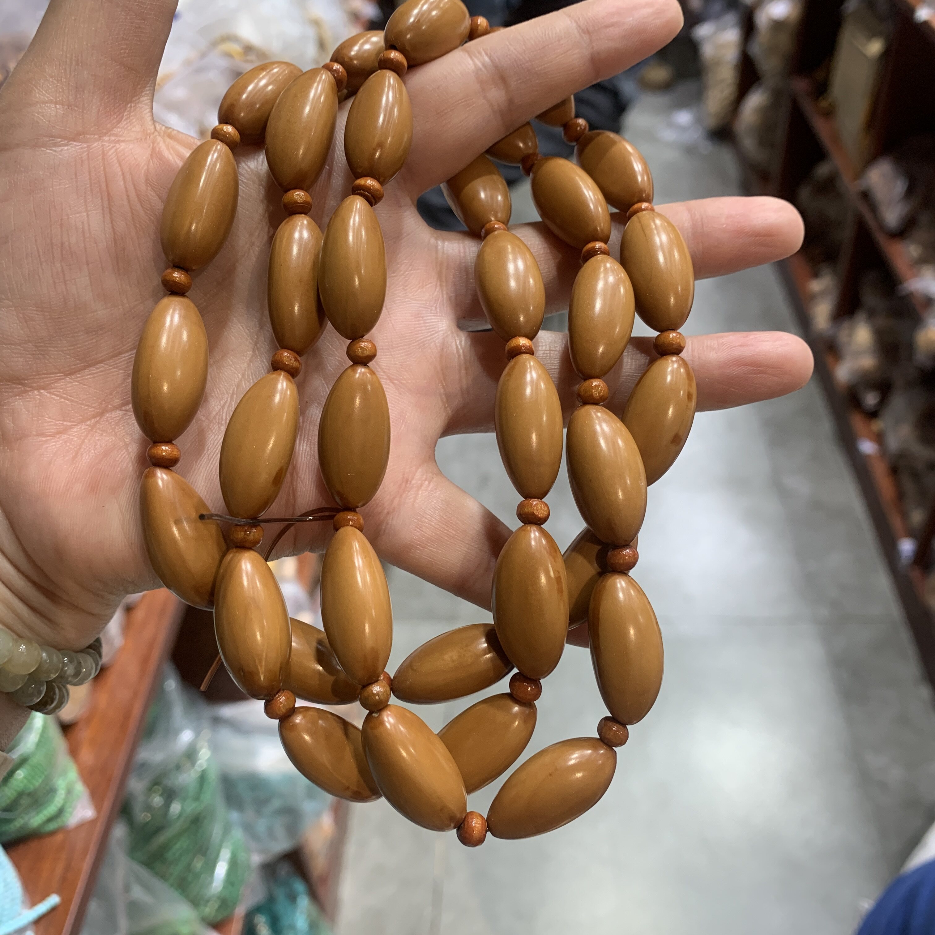 橄榄核隔珠原皮素核长串文玩橄榄核橄榄核手串橄榄核雕刻手串手链