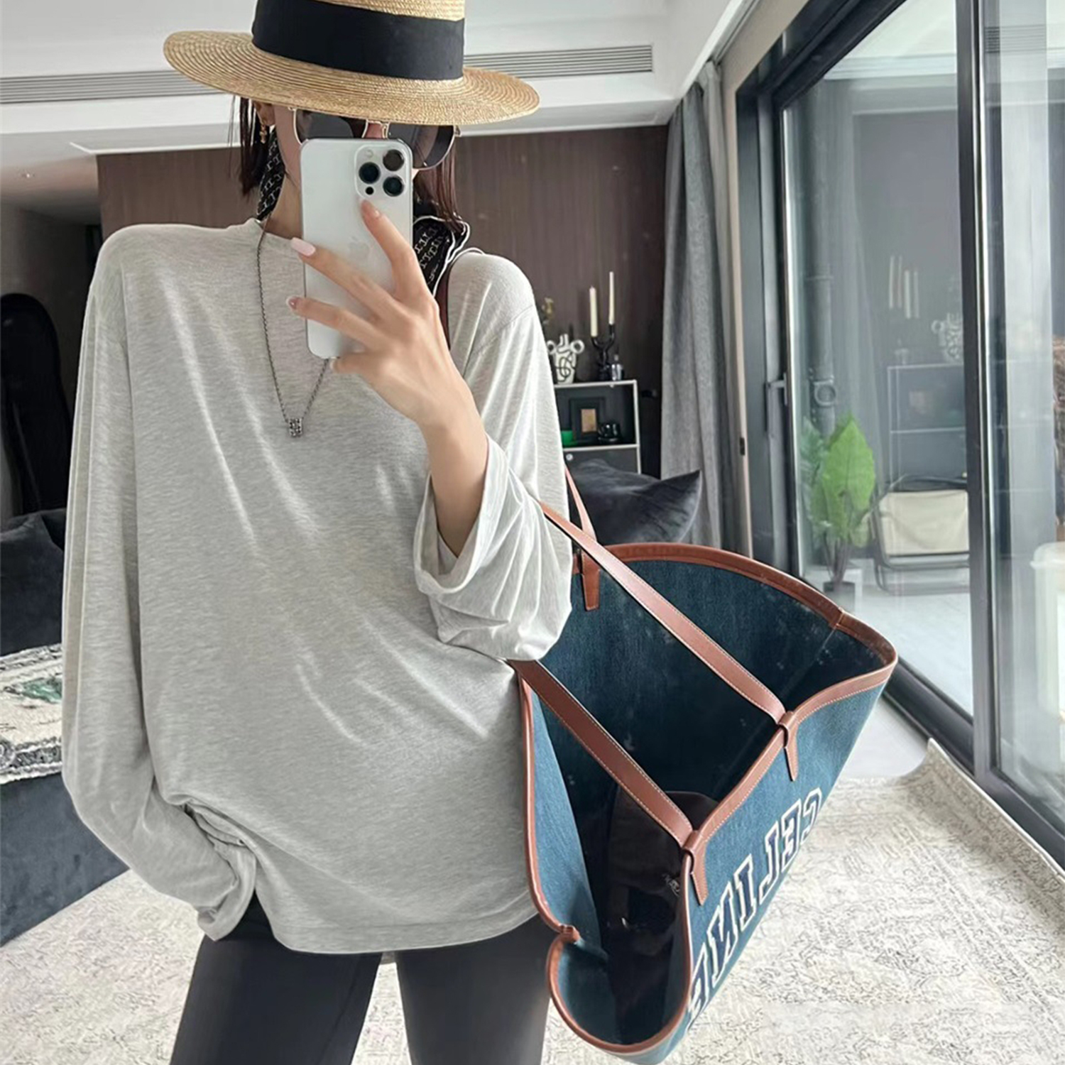 Kylie同款金卡戴珊莫代尔长袖T恤