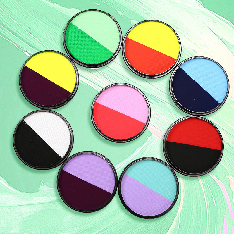 30g双拼色速干水溶性人体彩绘颜料脸部儿童面部化妆舞台表演妆,文具电教/文化用品/商务用品,水彩颜料,淘宝优惠券,粉丝福利购,淘宝优惠卷