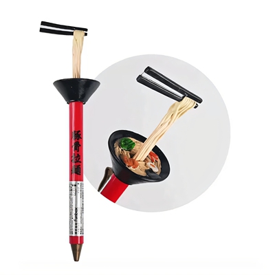 现货日本制sakamoto funbox限量有趣按动拉面圆珠笔创意礼物爆款