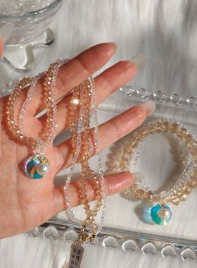 ｜原创手作｜施华品质高级感水晶 天然淡水珍珠手链项链