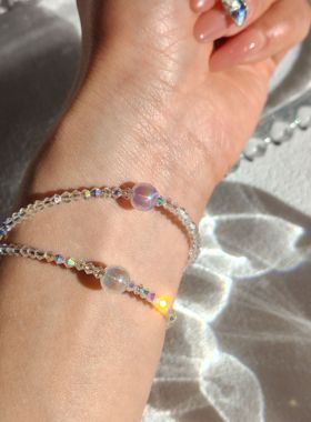 超闪！原创小众设计 冷淡风人鱼姬施华品质水晶手圈 手链