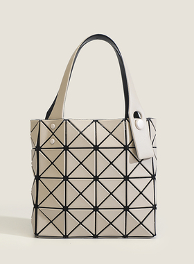 日本同款mini小方盒几何菱格包包女2025新款夏季迷你手提包托特包