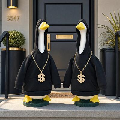 Porch Goose Dress 23 inch Black Trendy Cool Hoodie