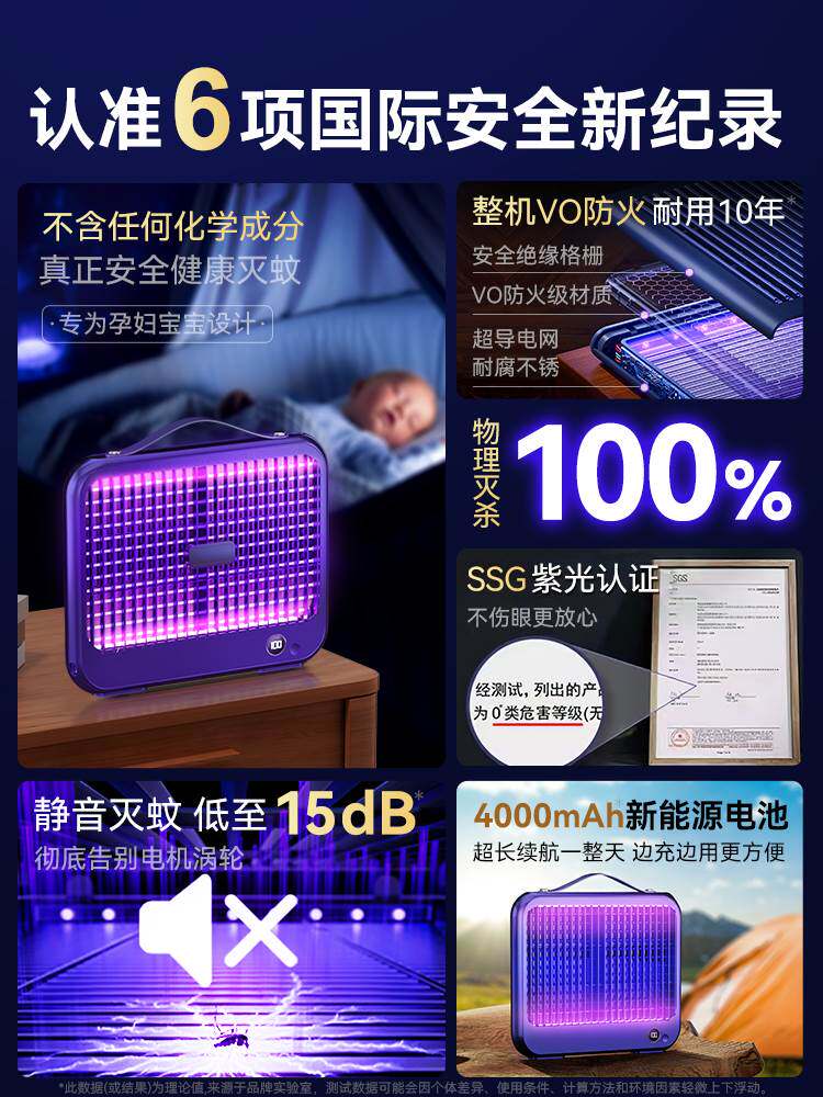 灭蚊灯神器家用室内电苍蝇诱捕捉驱蚊子餐厅饭店商铺挂墙2023新款