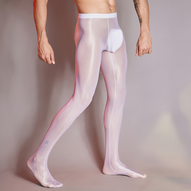 超薄美腿袜紧身加档黑色油亮丝滑