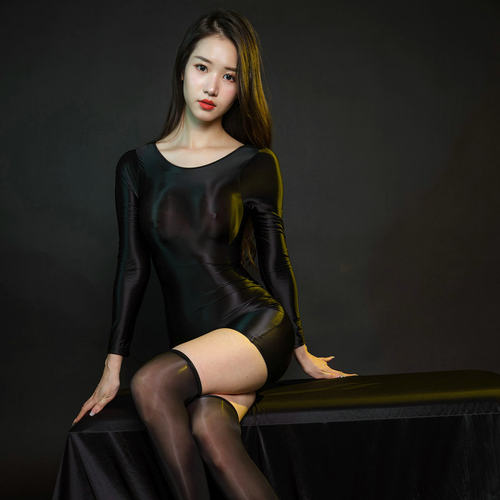 情趣内衣开档长袖平角裤