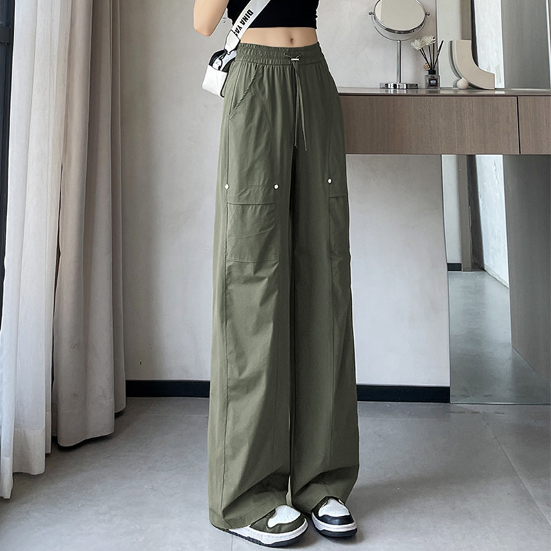 女童夏季薄款工装直筒裤图片