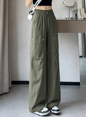 女童夏季薄款工装直筒裤