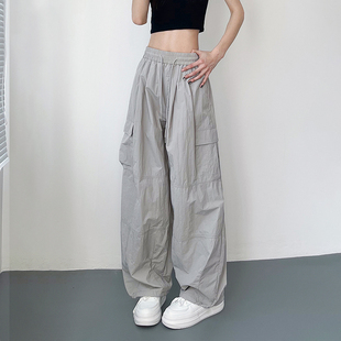 女童工装裤夏薄款2026新款儿童夏季长裤初中生女大童夏装炸街裤子