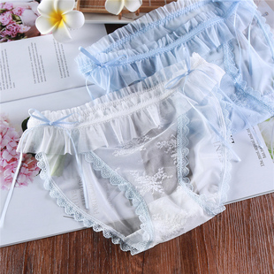 美若天仙唯美纯欲日系蕾丝内裤女网纱性感少女生低腰2024新款三角