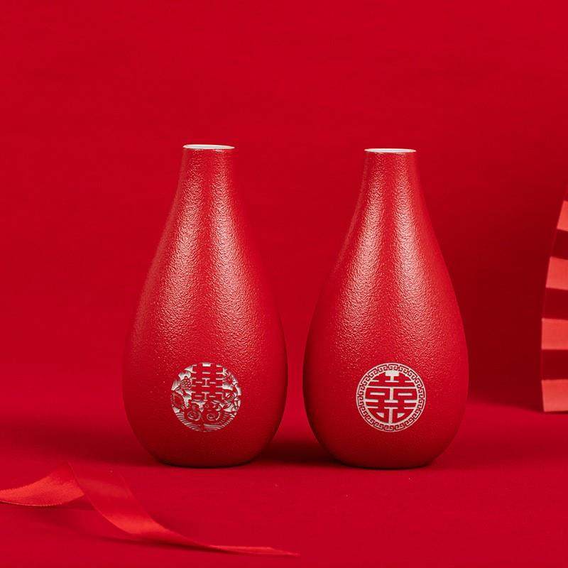 2026款红色花瓶结婚新人婚陶礼装饰件用品瓷喜庆摆婚房布置家居插,节庆用品/礼品,陪嫁用品套装,淘宝优惠券,粉丝福利购,淘宝优惠卷