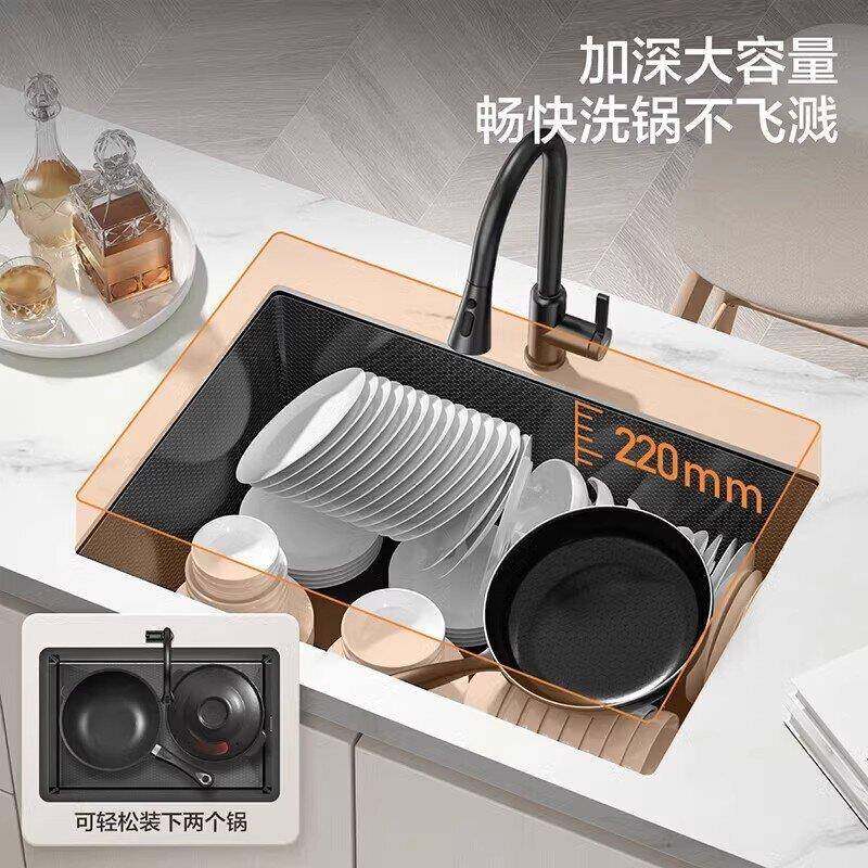新款不纳米蜂窝压纹洗304锈钢碗池水槽菜大单槽洗盆洗菜池下抽拉,家装主材,水槽套餐,淘宝优惠券,粉丝福利购,淘宝优惠卷