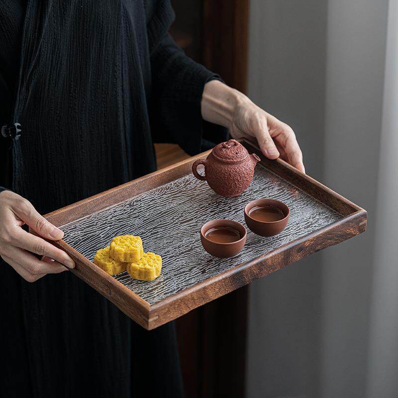 2026款日式胡桃木窗花托盘璃实具木功夫茶茶干泡盘盘点心盘果盘玻,餐饮具,盘,淘宝优惠券,粉丝福利购,淘宝优惠卷