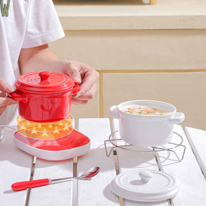 瓷引力儿童蒸蛋碗专用双耳带盖婴儿辅食碗陶瓷炖鸡蛋羹炖盅碗家用