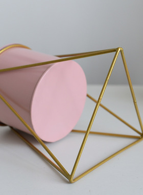 铁艺花盆花架支架置物架摆件落地北欧简约现代家居金属工艺品花瓶