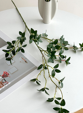 仿真单支手感米兰叶绿植榕树叶仿真花假花家居客厅装饰插花艺摆件