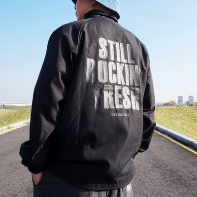 Feelingfree秋冬SRF夹克美式宽松立领拉链男女风衣休闲外套街舞