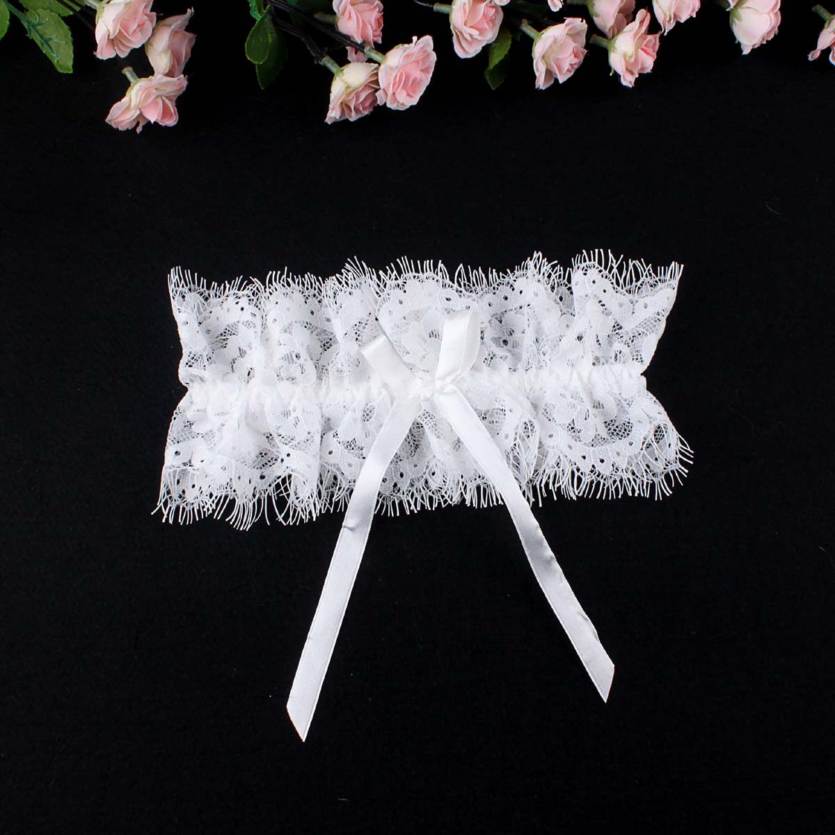 LOVILANSS-LOLI 소녀 레이스 달콤한 나비 넥타이 섹시한 섹시한 귀여운 소녀 로리타 다리 반지