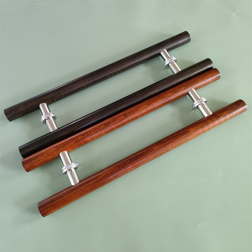 实木防污不开裂田园风玻璃门拉手