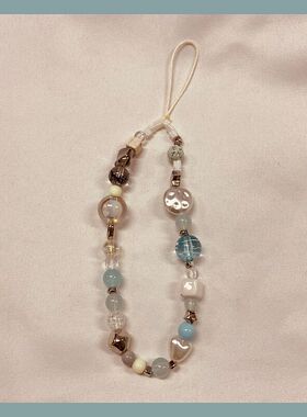 夏日海滩清新吊饰diy串珠ccd链条挂饰相机挂链手腕式防丢绳